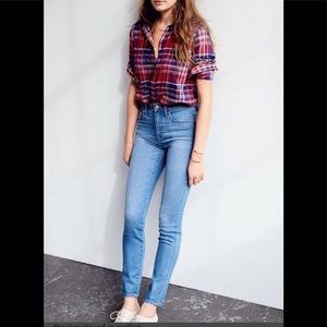 Madewell 10” high riser skinny jeans Rosedale wash